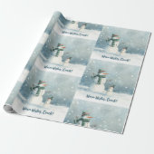Tennis Christmas  Festive Snowman  Cadeaupapier (Uitgerold)