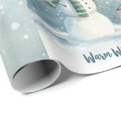 Tennis Christmas  Festive Snowman  Cadeaupapier (Rol Hoek)