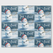 Tennis Christmas  Festive Snowman  Cadeaupapier (Vlak)