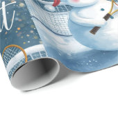 Tennis Christmas  Festive Snowman  Cadeaupapier (Rol Hoek)
