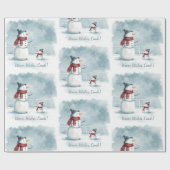 Tennis Christmas  Festive Snowman  Cadeaupapier (Vlak)