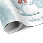 Tennis Christmas  Festive Snowman  Cadeaupapier (Rol Hoek)