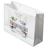 Tennis Christmas  Festive Snowman  Groot Cadeauzakje (Voorkant Gekanteld)