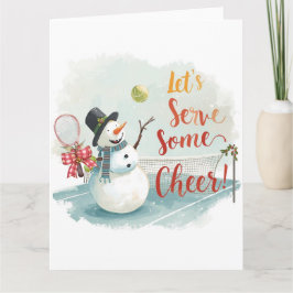 Tennis Christmas  Festive Snowman  Kaart