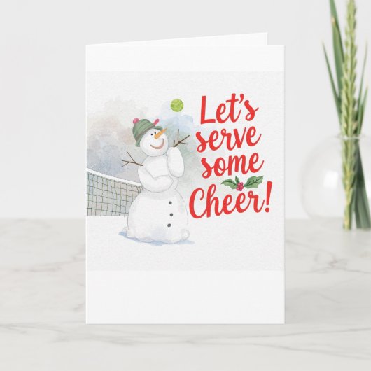 Tennis Christmas  Festive Snowman  Kaart (Voorkant)