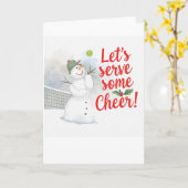 Tennis Christmas  Festive Snowman  Kaart (Gele Bloem)