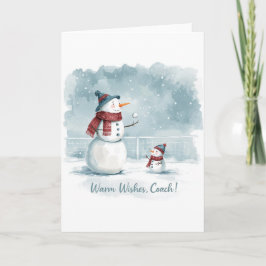 Tennis Christmas  Festive Snowman  Kaart