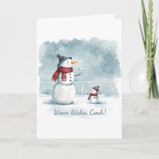 Tennis Christmas  Festive Snowman  Kaart (Voorkant)