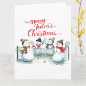 Tennis Christmas  Festive Snowman  Kaart (Gele Bloem)
