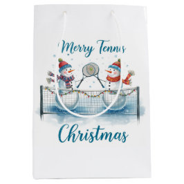 Tennis Christmas  Festive Snowman  Medium Cadeauzakje