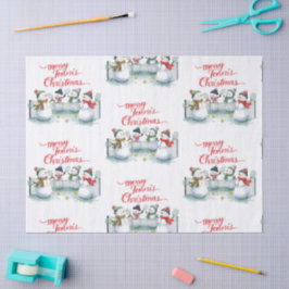 Tennis Christmas  Festive Snowman  Tissuepapier