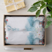 Tennis Christmas  Festive Snowman  Tissuepapier (Geschenk)