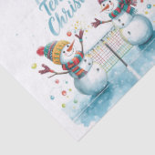 Tennis Christmas  Festive Snowman  Tissuepapier (Detail)