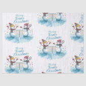 Tennis Christmas  Festive Snowman  Tissuepapier (Voorkant)