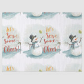 Tennis Christmas  Festive Snowman  Tissuepapier (Voorkant)
