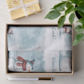 Tennis Christmas  Festive Snowman  Tissuepapier (Geschenk)