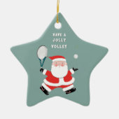 Tennis Christmas Holiday Gift Keramisch Ornament (Voorkant)