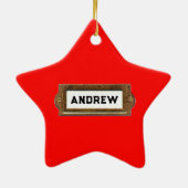 Tennis Christmas Holiday Gift Keramisch Ornament (Achterkant)