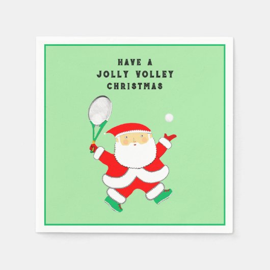 Tennis Christmas Holiday Party Servet (Voorkant)