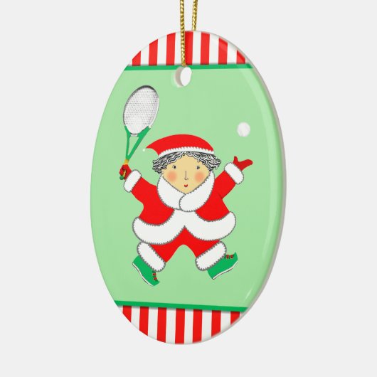Tennis Christmas Keepsake Gift Keramisch Ornament (Links)