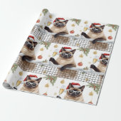 Tennis Christmas Party Themed for Cat Lovers Cadeaupapier (Uitgerold)
