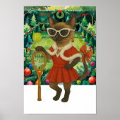 Tennis Christmas Themed dress for cat lovers Poste Poster (Voorkant)