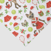 Tennis Christmas themed fir Siamese cat Lovers Tissuepapier (Detail)