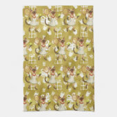 Tennis Christmas themed for Cat Lovers Theedoek (Verticaal)