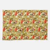 Tennis Christmas themed for Cat Lovers  Theedoek (Horizontaal)