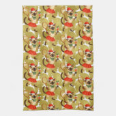 Tennis Christmas themed for Cat Lovers  Theedoek (Verticaal)