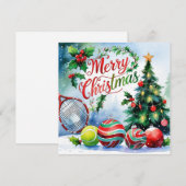 Tennis Christmas Themed for Player Feestdagenkaart (Voorkant / Achterkant)