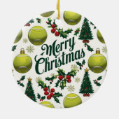 Tennis Christmas themed for Player Keramisch Ornament (Achterkant)