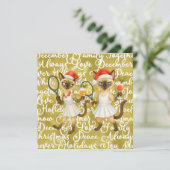 Tennis Christmas themed for player who loves cat Feestdagenkaart (Staand voorkant)