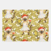 Tennis Christmas themed for player who loves cat Inpakpapier Vel (Voorkant)