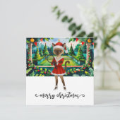 Tennis Christmas themed for Siamese Cat lovers Feestdagenkaart (Staand voorkant)