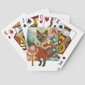 Tennis Christmas themed for Siamese Cat Lovers Pokerkaarten (Achterkant)