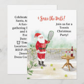 Tennis Christmas with Santa Claus at Court Kaart (Voorkant / Achterkant)