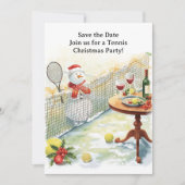 Tennis Christmas with Snowman  Kaart (Voorkant)