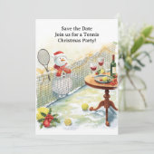 Tennis Christmas with Snowman  Kaart (Staand voorkant)