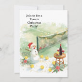 Tennis Christmas with Snowman  Kaart (Voorkant)