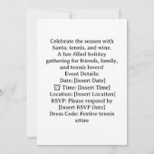 Tennis Christmas with Snowman Kaart (Achterkant)