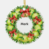 Tennis Christmas with tennis ball  Keramisch Ornament (Voorkant)