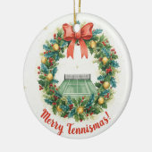 Tennis Christmas with tennis ball  Keramisch Ornament (Links)