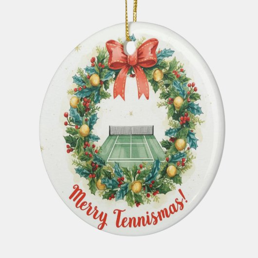 Tennis Christmas with tennis ball  Keramisch Ornament (Links)