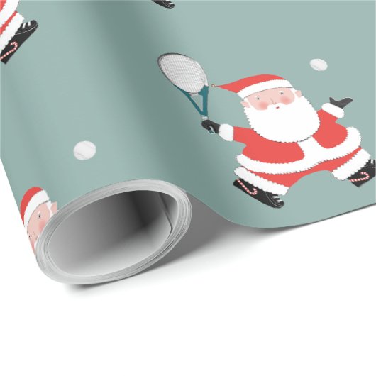 Tennis Christmas Wrapping Paper Cadeaupapier (Rol Hoek)