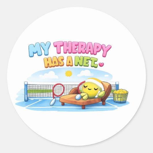 Tennis Citaat Sticker (Voorkant)