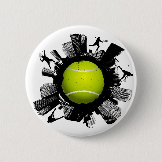Tennis City Ronde Button 5,7 Cm (Voorkant)