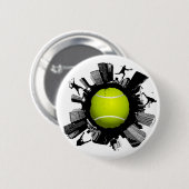 Tennis City Ronde Button 5,7 Cm (Voorkant /achterkant)
