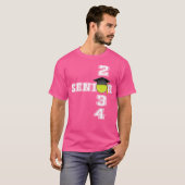 Tennis Class Of 2034 School Graduation Senior 2034 T-shirt (Voorkant volledig)