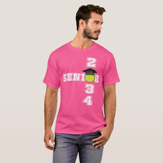 Tennis Class Of 2034 School Graduation Senior 2034 T-shirt (Voorkant volledig)